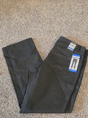 DKNY Charcoal Straight-Leg Dress Pants